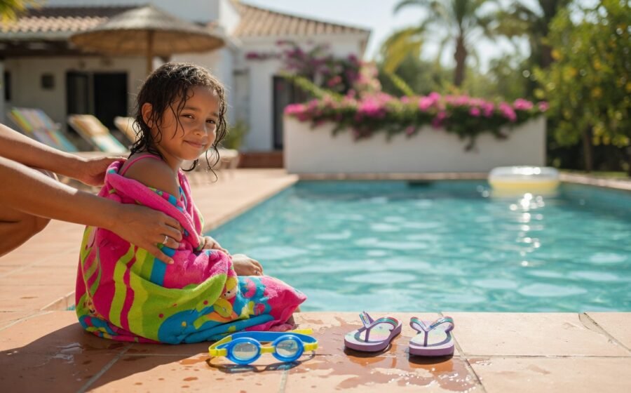 reduce chlorine smell after swimming